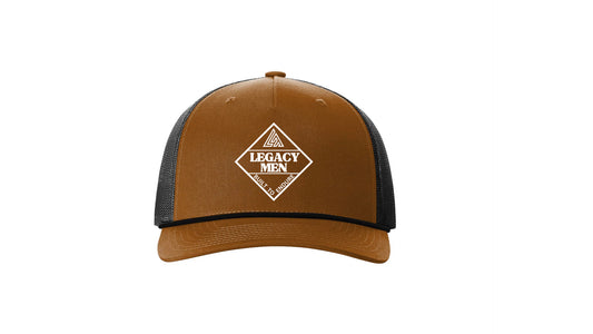 Legacy Men's Hat - Brown/ White Diamond