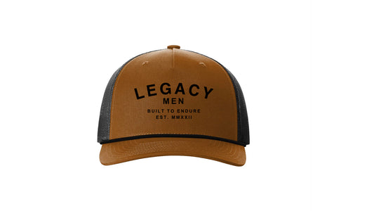 Legacy Men's Hat - Brown/ Black Letters