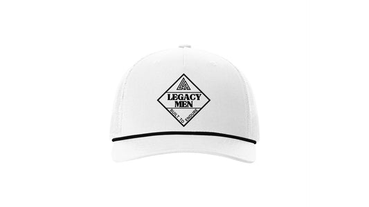 Legacy Men's Hat - White/ Black Dimond